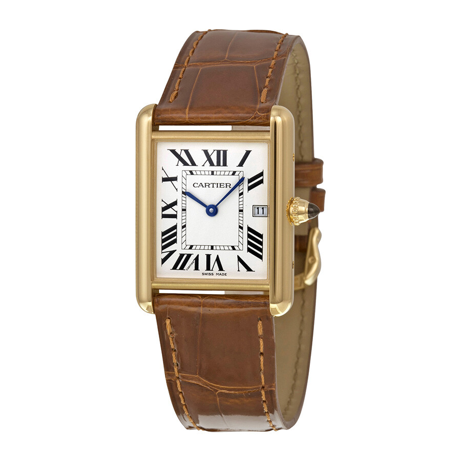 Cartier Preowned Cartier Tank Silver Grained Dial Men's Watch W1529756