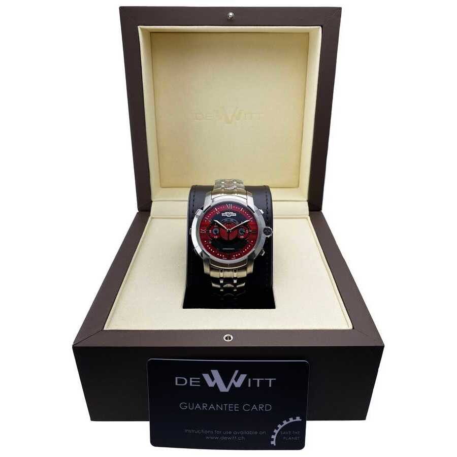 Dewitt Preowned DeWitt Academia Chronograph Automatic Red Dial Men's