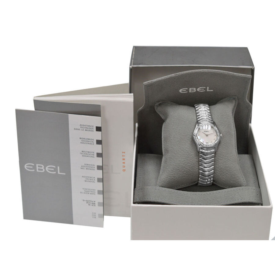Ebel Preowned Ebel Classic Wave Quartz Diamond Ladies Watch E9157F14