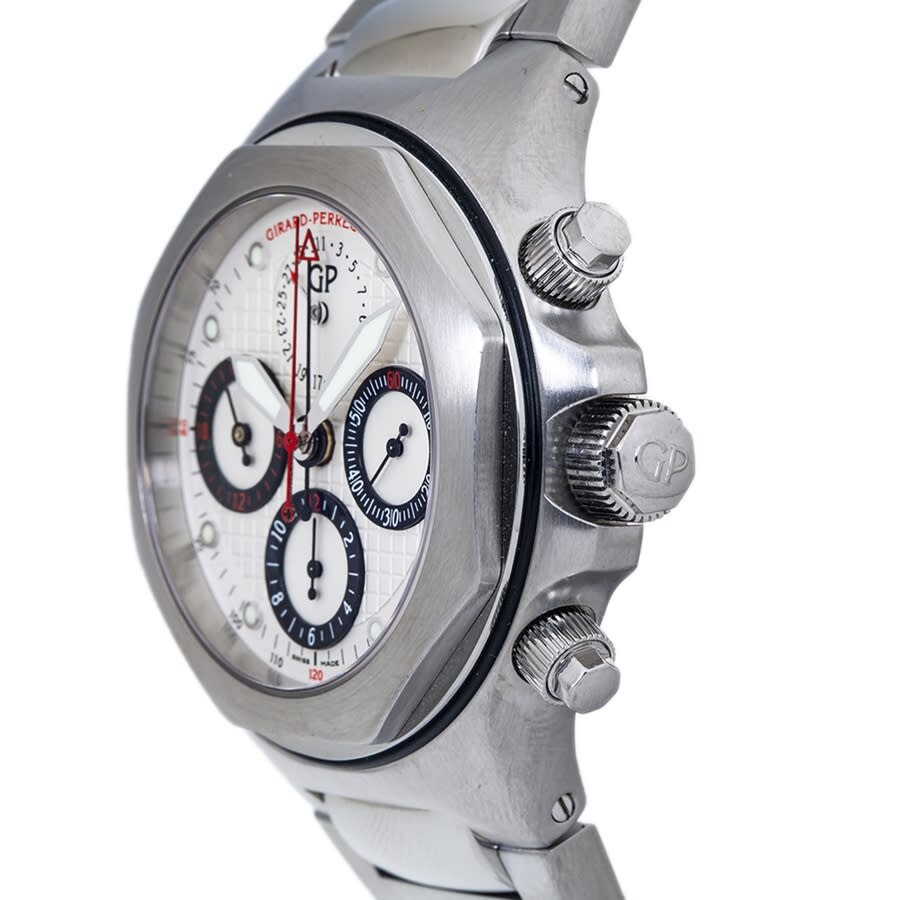 Girard Perregaux Preowned Girard Perregaux Laureato GMT Chronograph Tachymeter Silver Dial Men