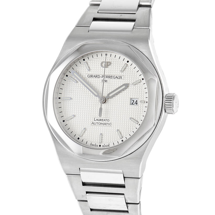 Girard Perregaux Preowned Girard Perregaux Laureato Silver Dial Men's Watch 810001113111a