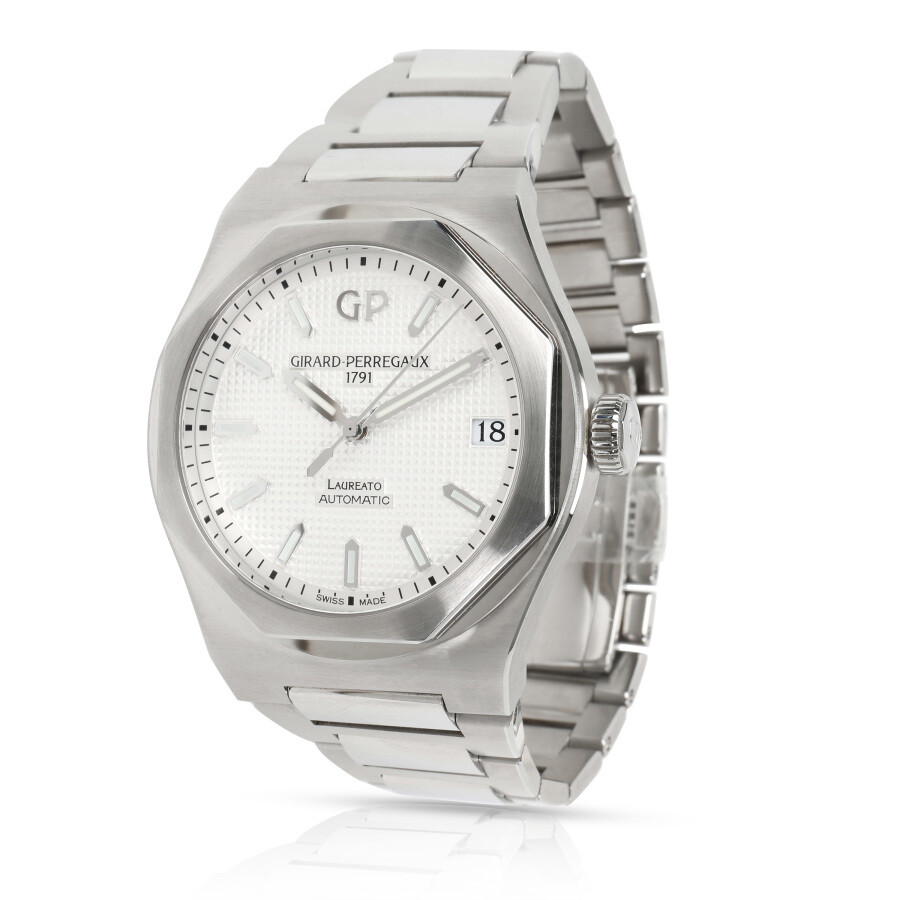 Girard Perregaux Preowned Girard Perregaux Laureato White Dial Men's Watch 810101113111A