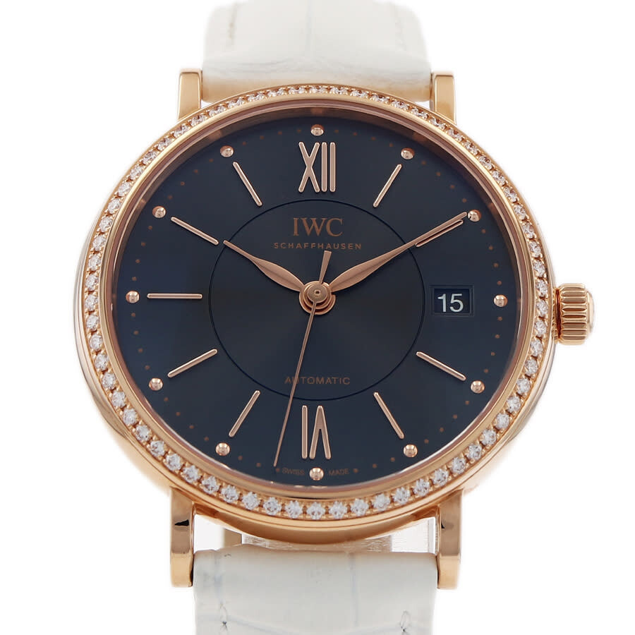 IWC Pre-owned IWC Portofino Diamond Grey Dial Unisex Watch IW458108 ...