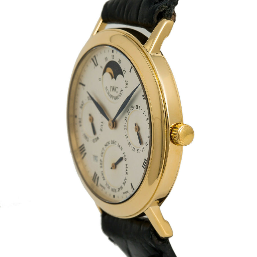 IWC Pre-owned IWC Portofino Hand Wind White Dial Men's Watch 2050 -  Pre-Owned Watches - Jomashop