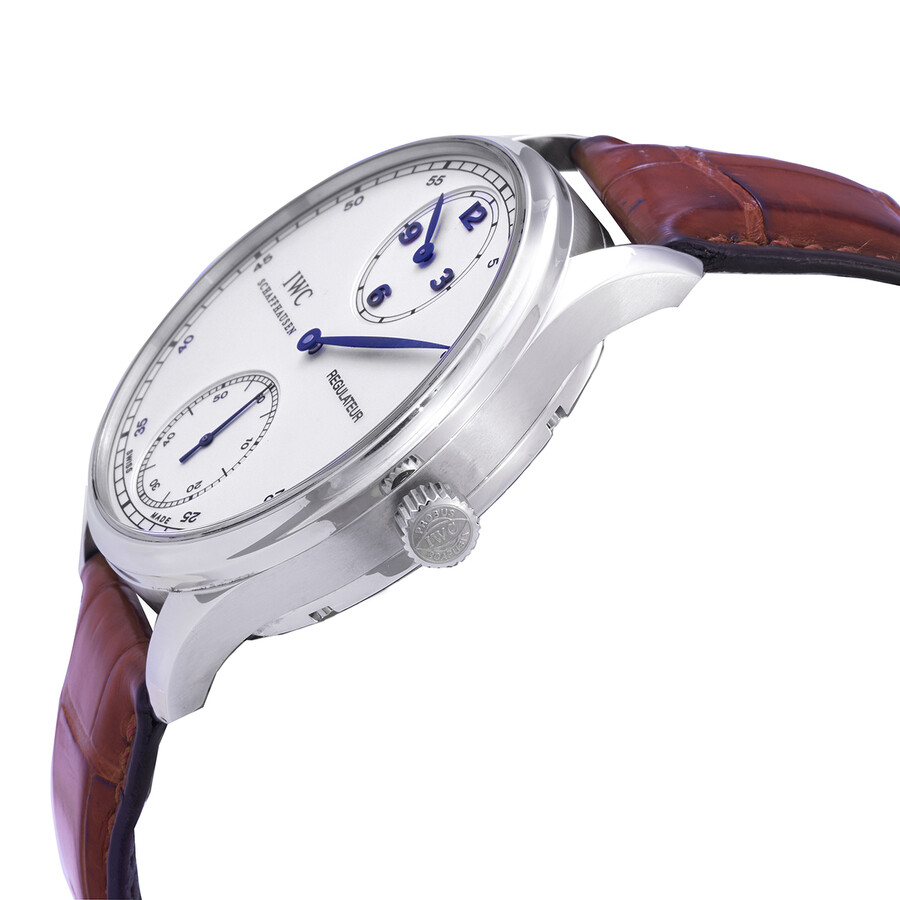 IWC Preowned IWC Portuguese Regulator Hand Wind White Dial Men's Watch