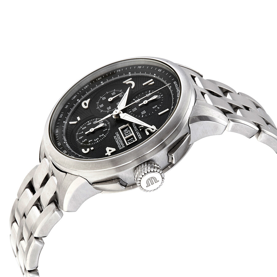 Maurice Lacroix Preowned Maurice Lacroix Masterpiece Chronograph Black Dial Men's Watch MP6348