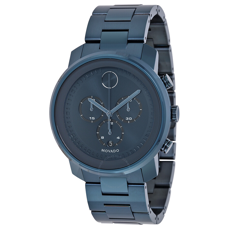 Bold Dark Navy Dial Blue Ion-plated Men's Watch