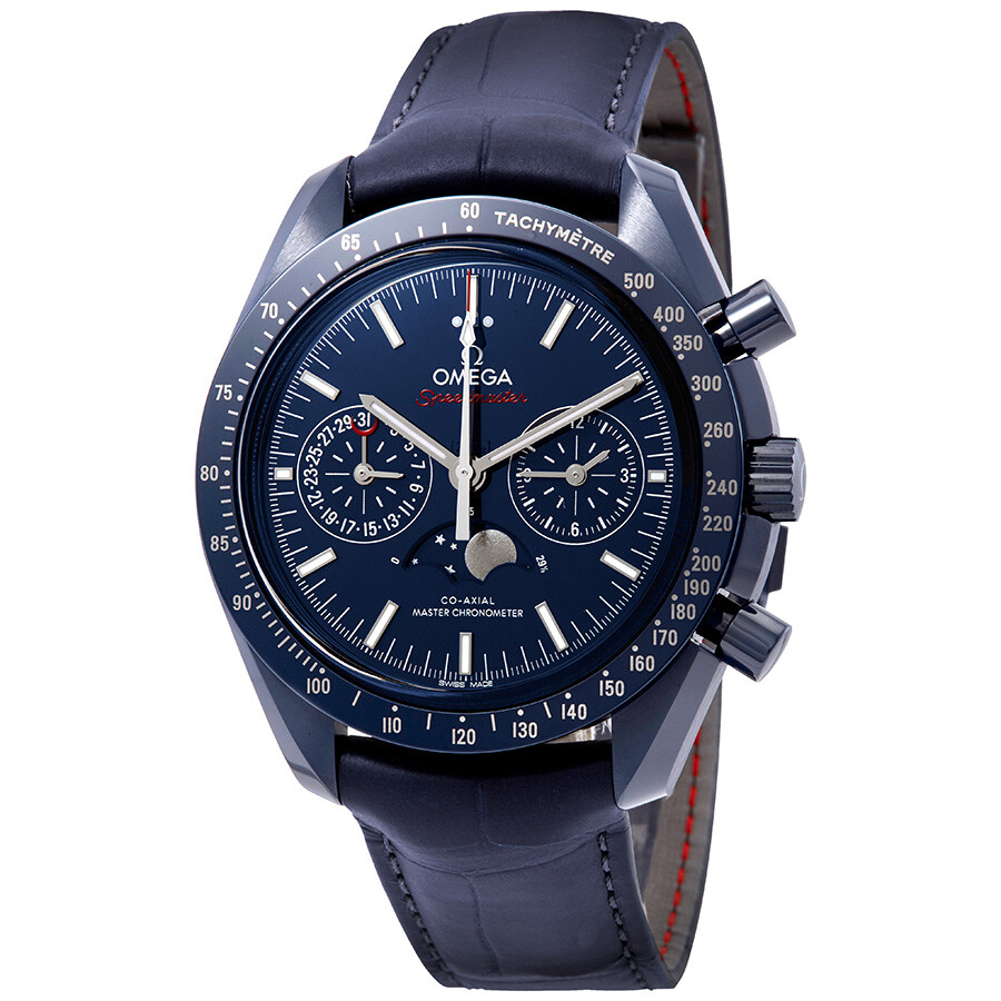 omega speedmaster chronograph blue