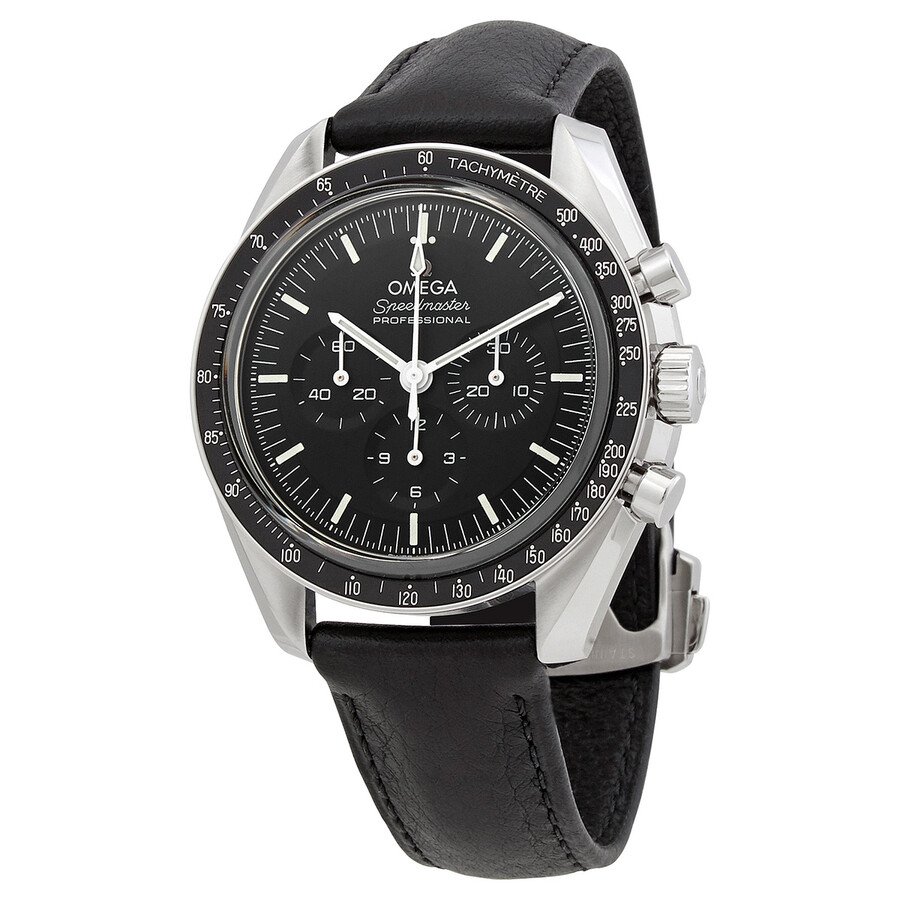Omega Preowned Omega Speedmaster Chronograph Tachymeter Black Dial Men