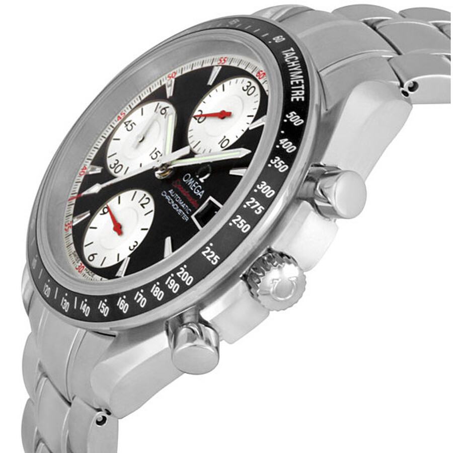 Omega Preowned Omega Speedmaster Chronograph Tachymeter Black Dial Men