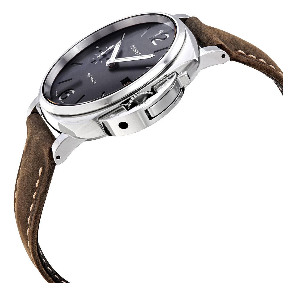 Panerai Pre-owned Panerai Luminor Automatic Grey Dial Men's Watch PAM00904  PAM00904 - Pre-Owned Watches, Panerai - Jomashop