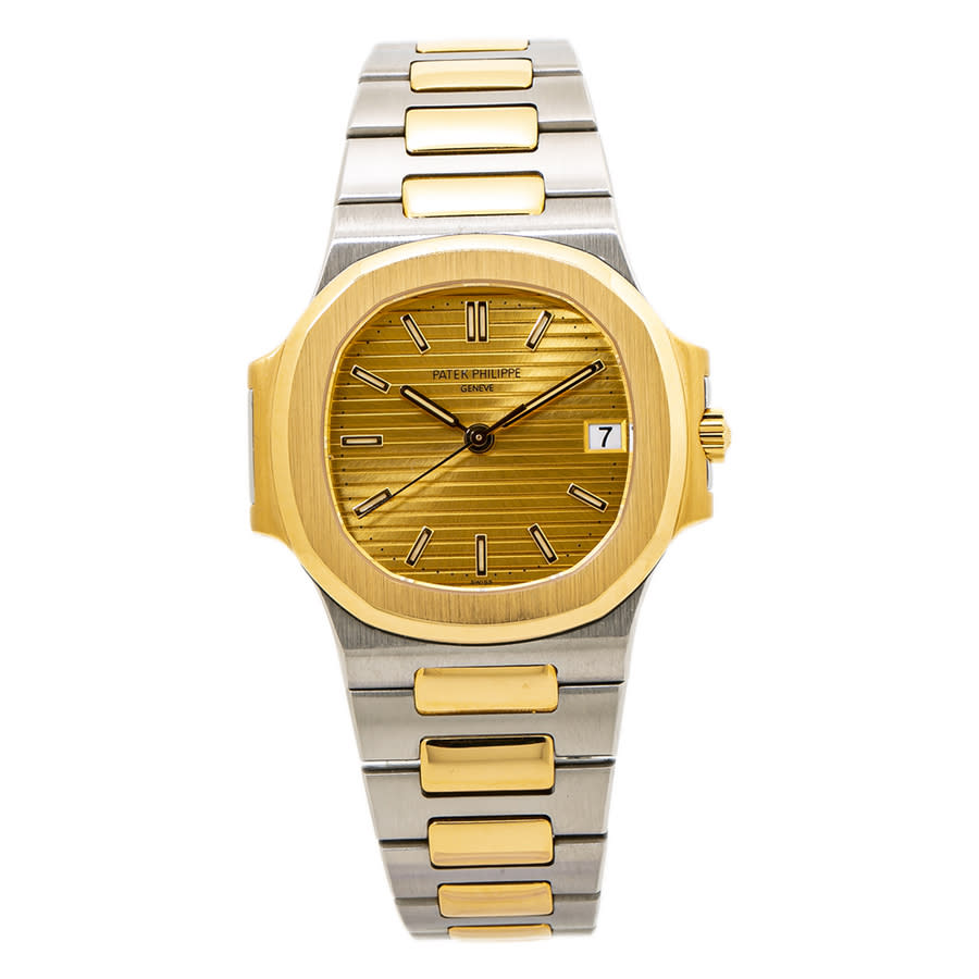 Patek Philippe Pre-owned Patek Philippe Nautilus Automatic Champagne Dial  Men's Watch 3800/1 - Pre-Owned Watches - Jomashop