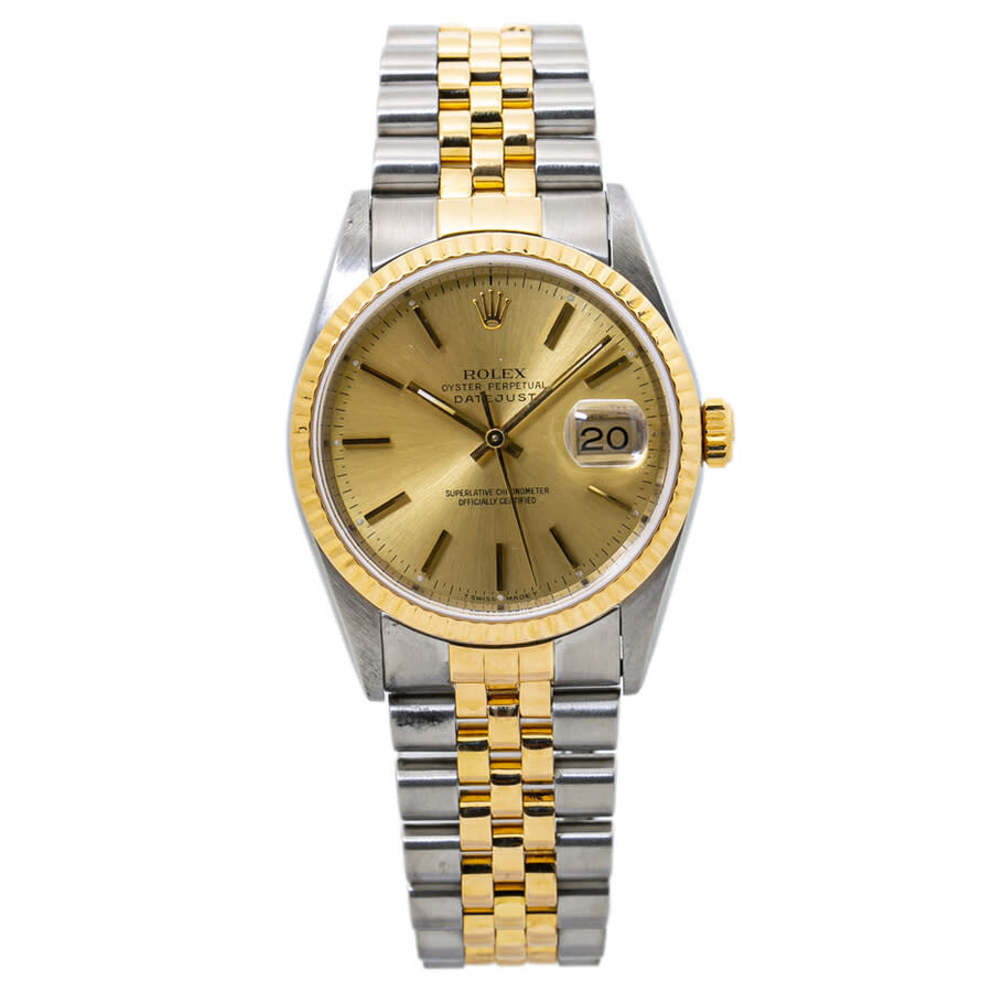 Rolex Pre-owned Rolex Datejust Automatic Champagne Dial Men's Watch 16233  CSJ - Datejust, Rolex 16233 - Jomashop