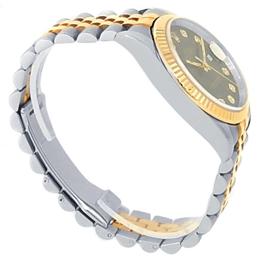 Rolex Pre-owned Rolex Datejust Automatic Chronometer Diamond Black Dial ...