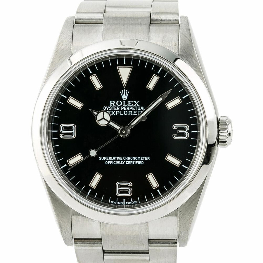 Rolex Pre Owned Rolex Explorer Automatic Black Dial Men S Watch Bksao Bksao Rolex Explorer Jomashop