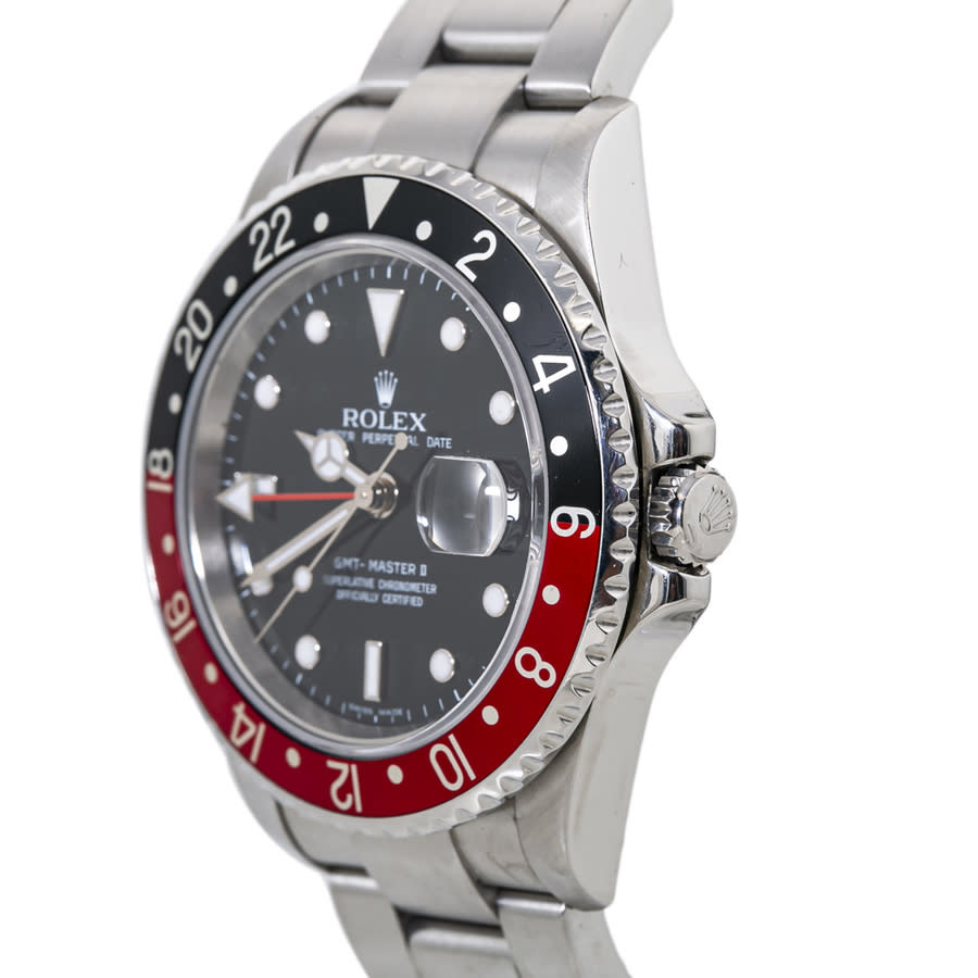 Rolex Pre-owned Rolex GMT Master II Automatic Chronometer Black Dial (Coke)  Men's Watch 16710 BKSO 16710 BKSO - Rolex, GMT-Master - Jomashop