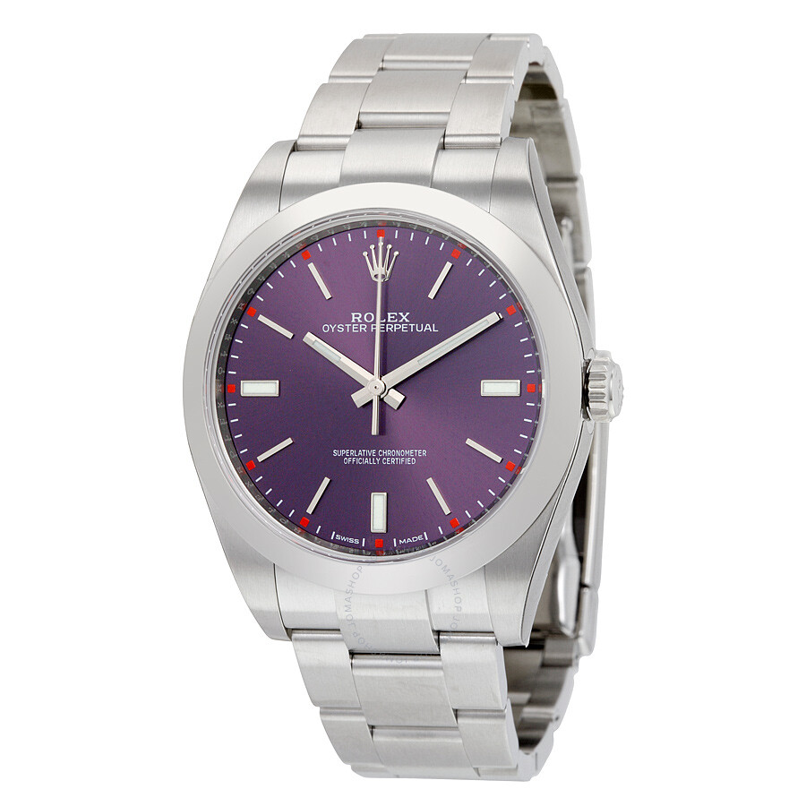 Oyster Perpetual 39 Red Grape Dial Men's Watch