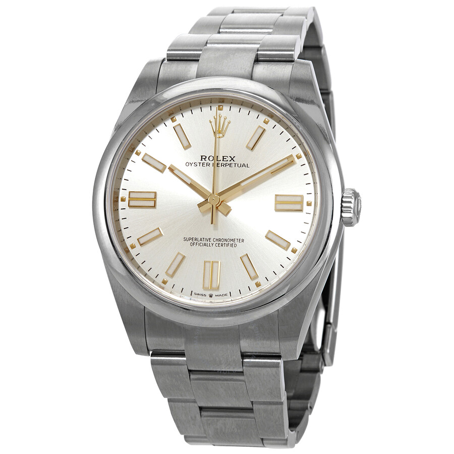 Oyster Perpetual 41 Automatic Chronometer Silver Dial Men's Watch