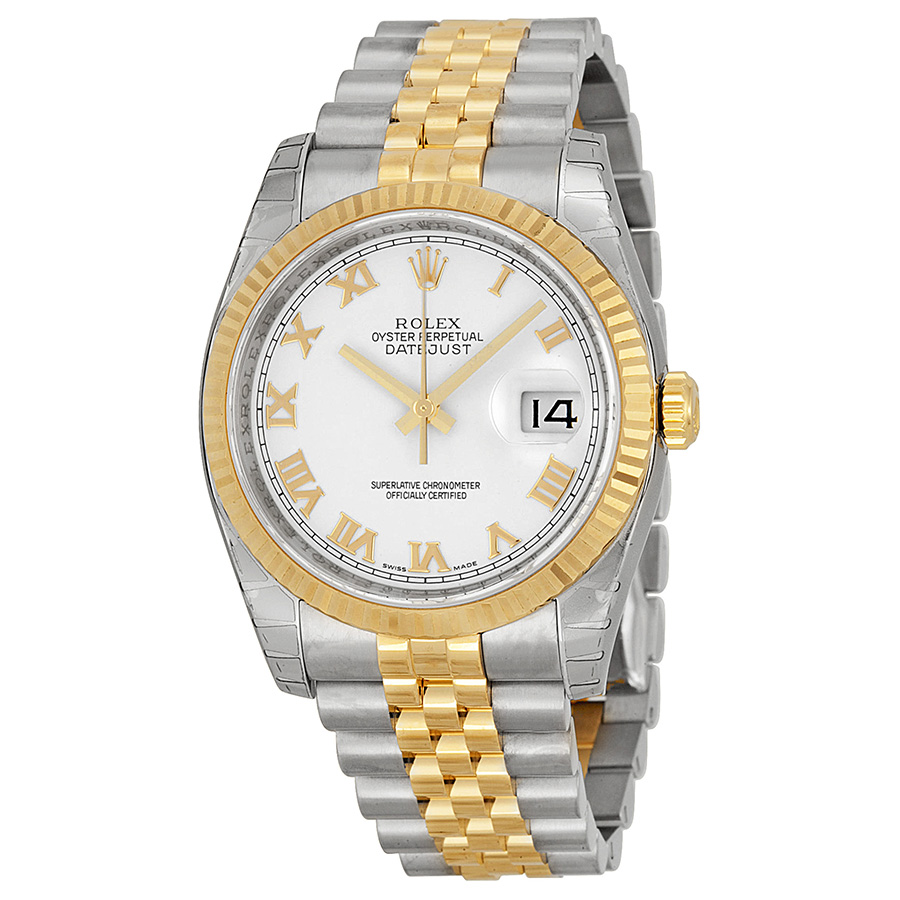 Rolex Pre-owned Rolex Oyster Perpetual Datejust 36 Automatic Chronometer  White Dial Men's Watch 116233-WRJ 116233-WRJ - Datejust, Rolex 116233 -  Jomashop