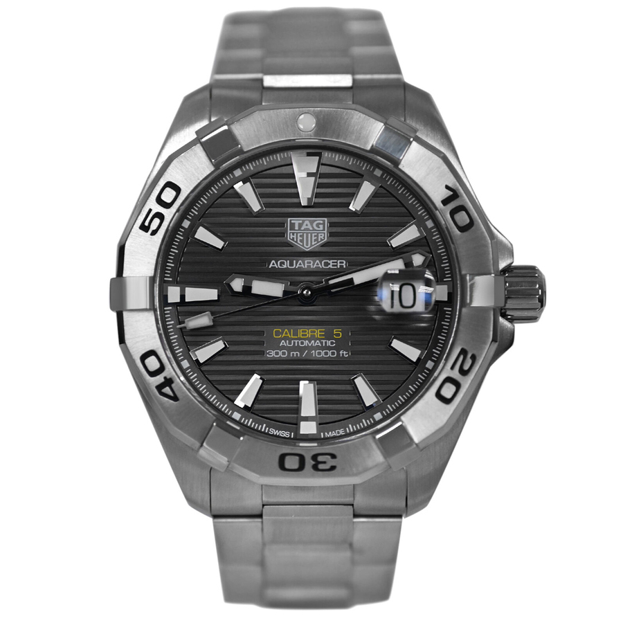 Tag Heuer Aquaracer Automatic Anthracite Grey Dial Silver Steel Strap Watch for Men - WAY2113.BA0928 main image 0