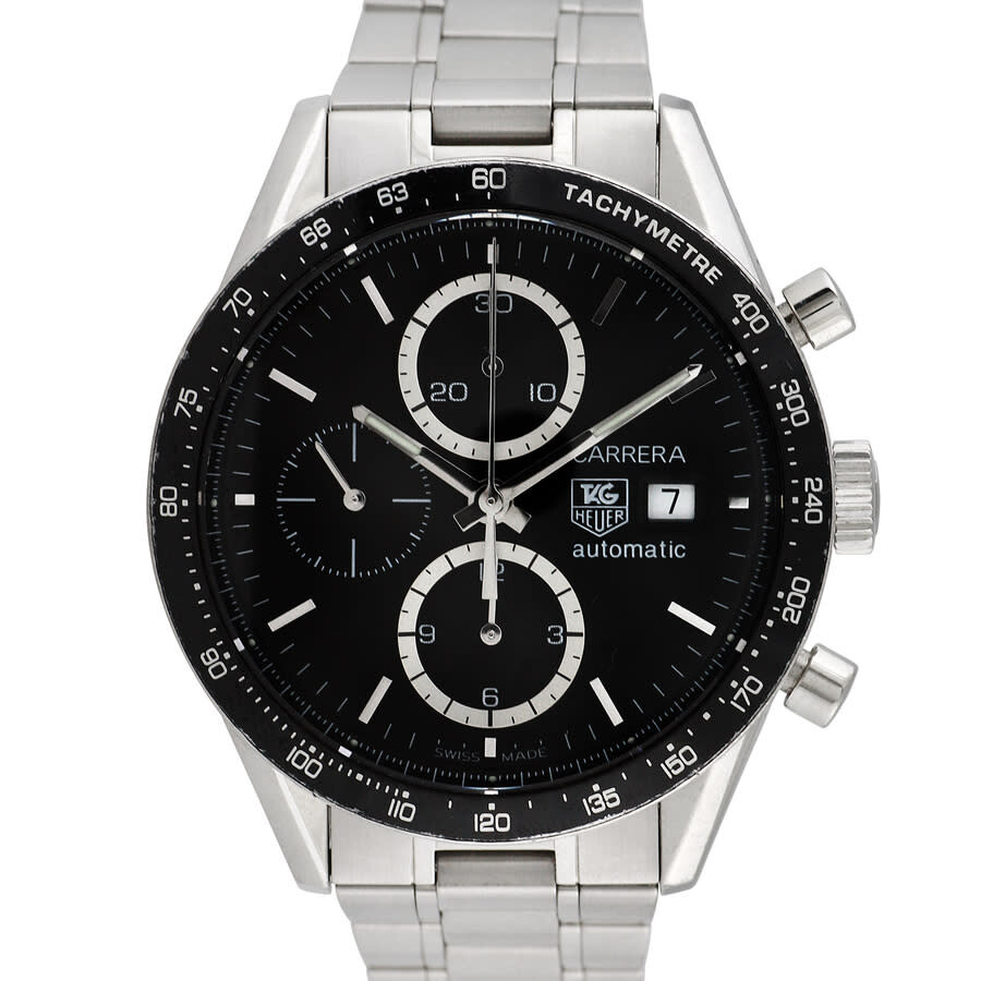 Tag Heuer Preowned Tag Heuer Carrera Chronograph Automatic Black Dial