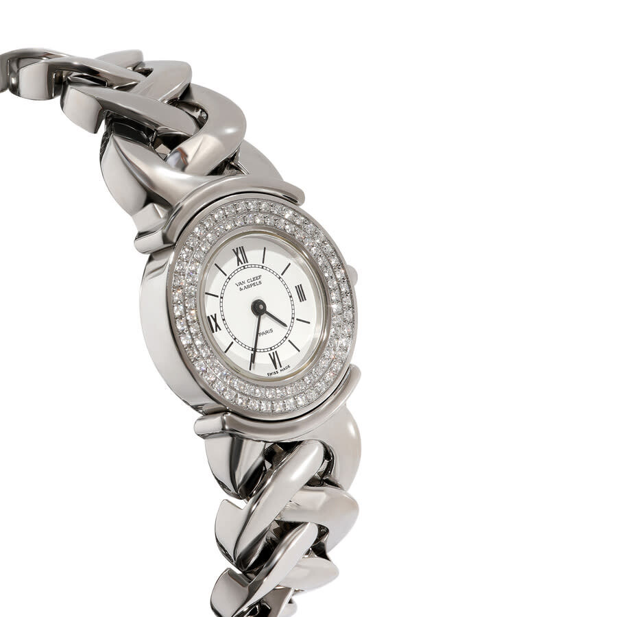 Van Cleef Preowned Van Cleef Signature Quartz Diamond White Dial