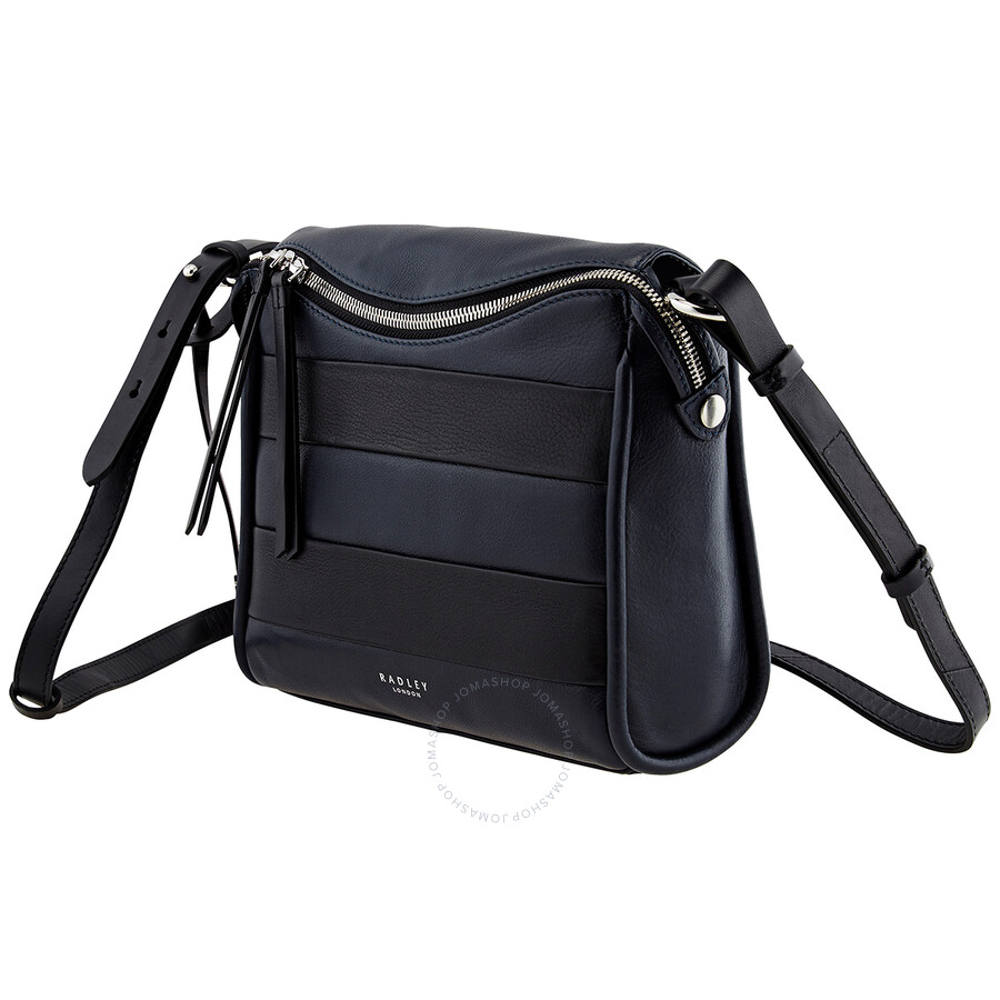 Radley Black/Ink Zip Top Leather Crossbody Bag 17169 BLACK/INK
