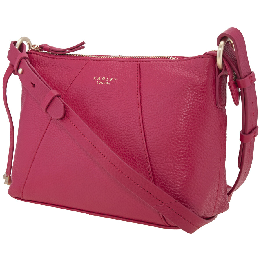 Radley Wood Street Medium Zip Top Crossbody Raspberry 17078 RASPBERRY