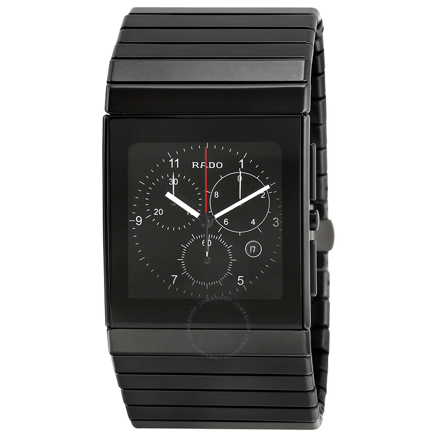 Ceramica Chronograph Black Dial Black Ceramic Men's Watch