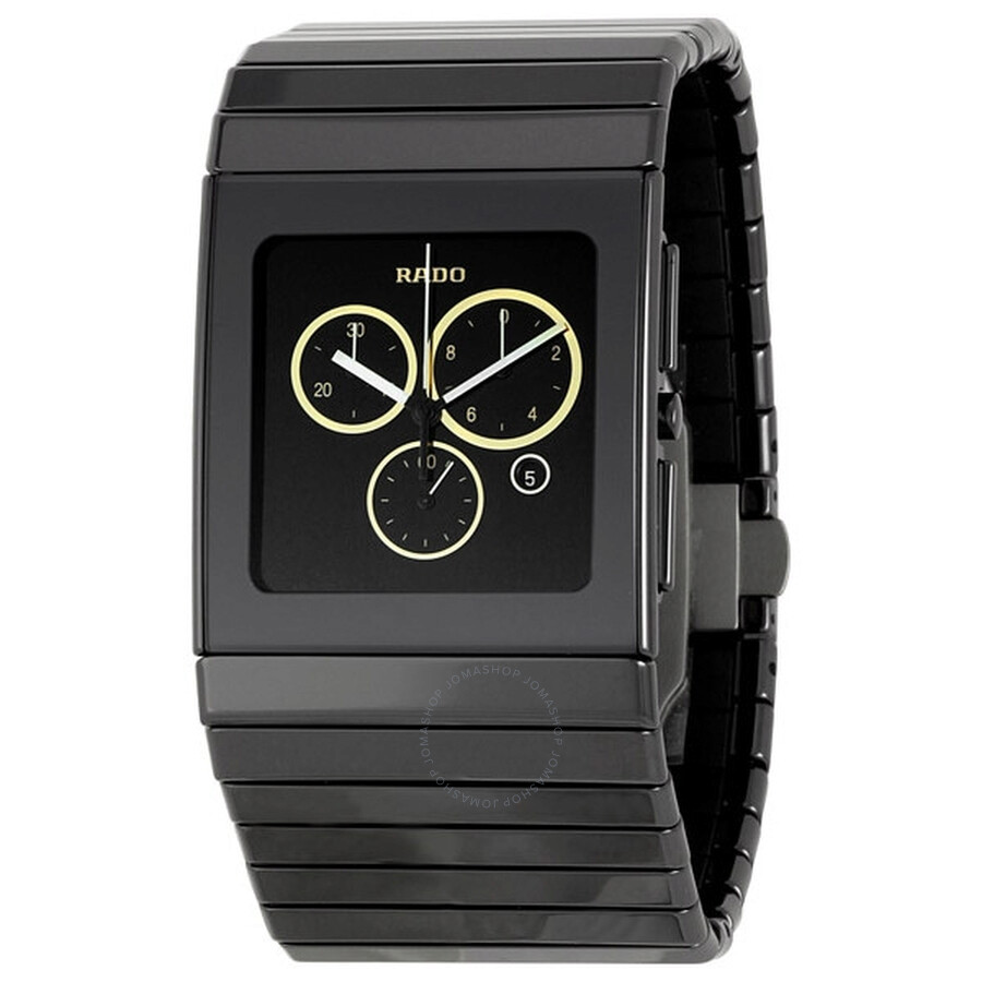 Ceramica Chronograph Quartz Black Dial Men's Watch