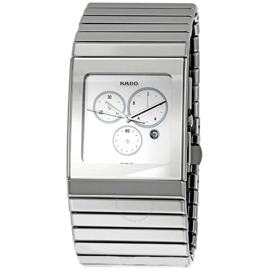 Ceramica Chronograph Quartz Silver Dial Men's Watch