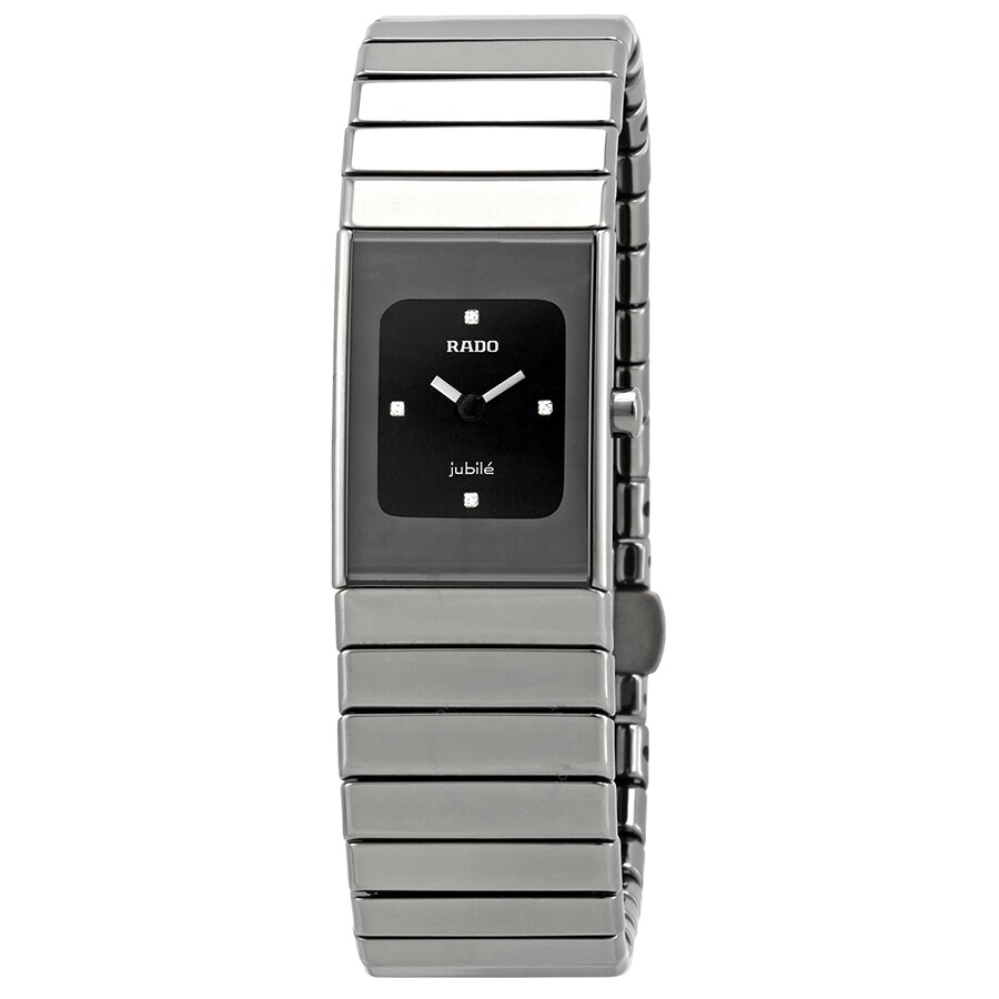 Ceramica Quartz Diamond Black Dial Ladies Watch
