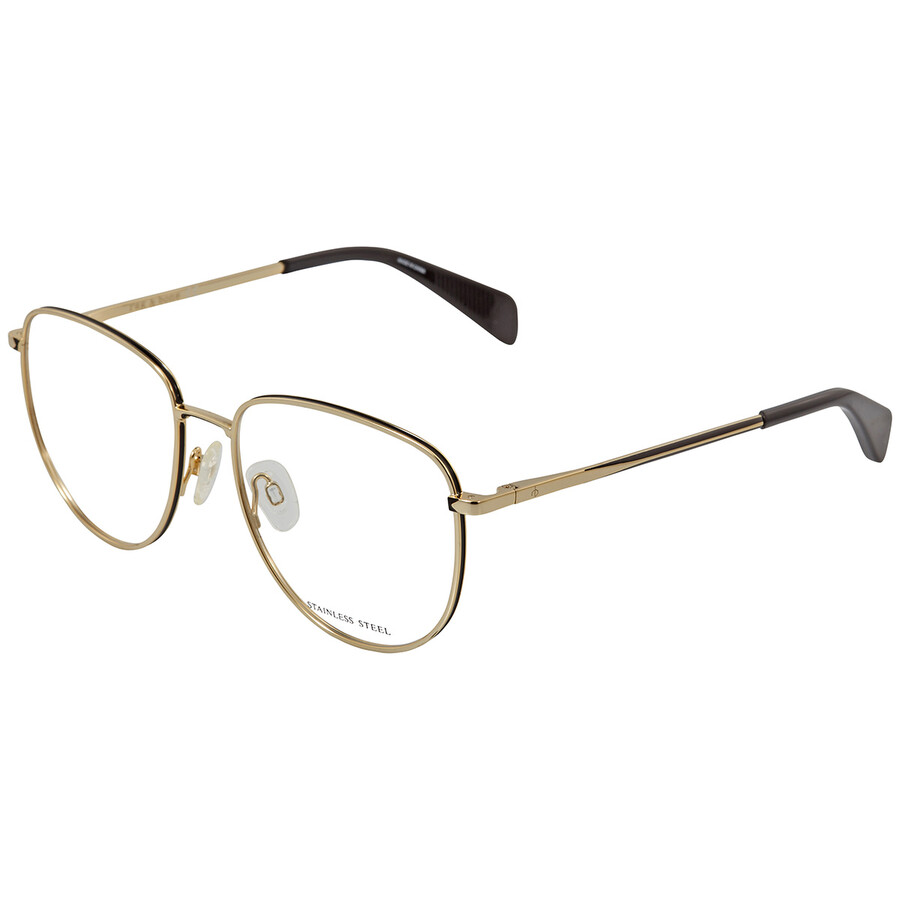 Rag And Bone Rag & Bone Unisex Gold Tone Round Eyeglass Frames ...