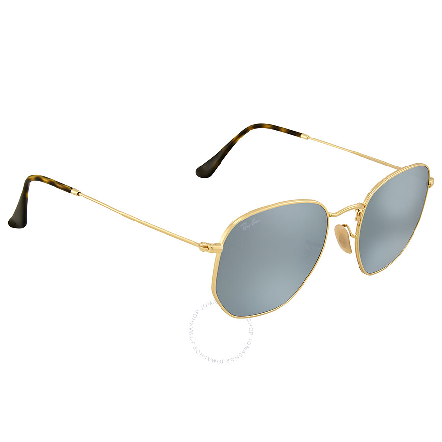 ray ban hexagonal blue flash