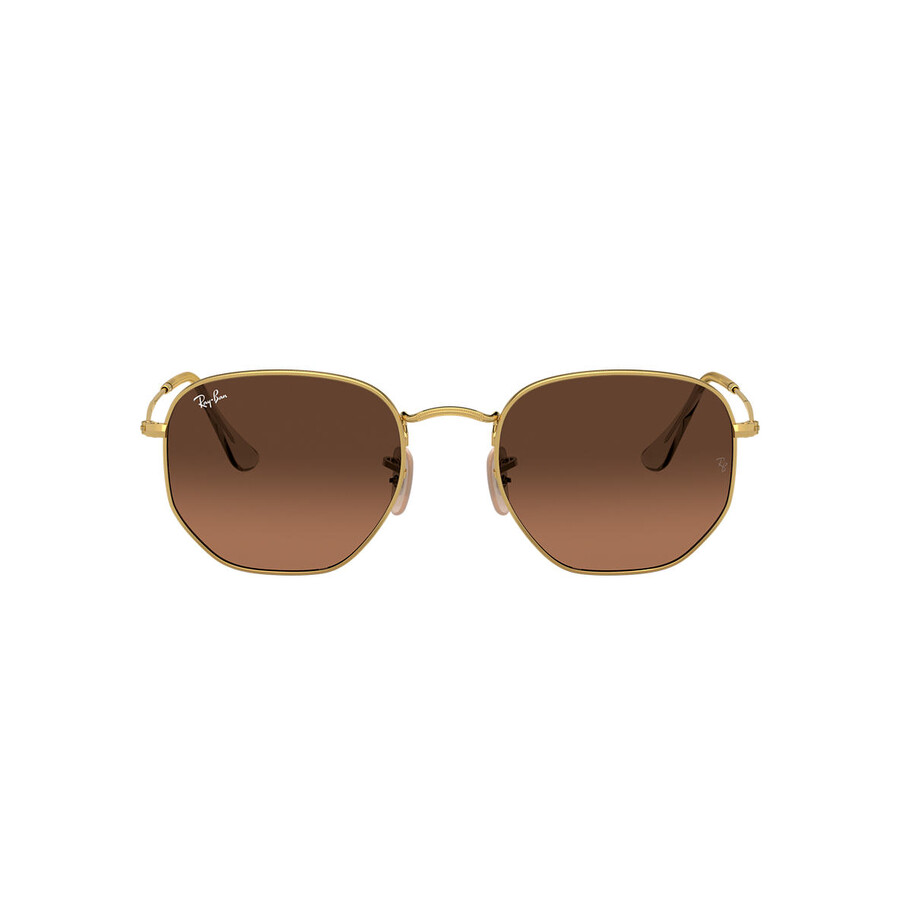 ray ban hexagonal brown gradient