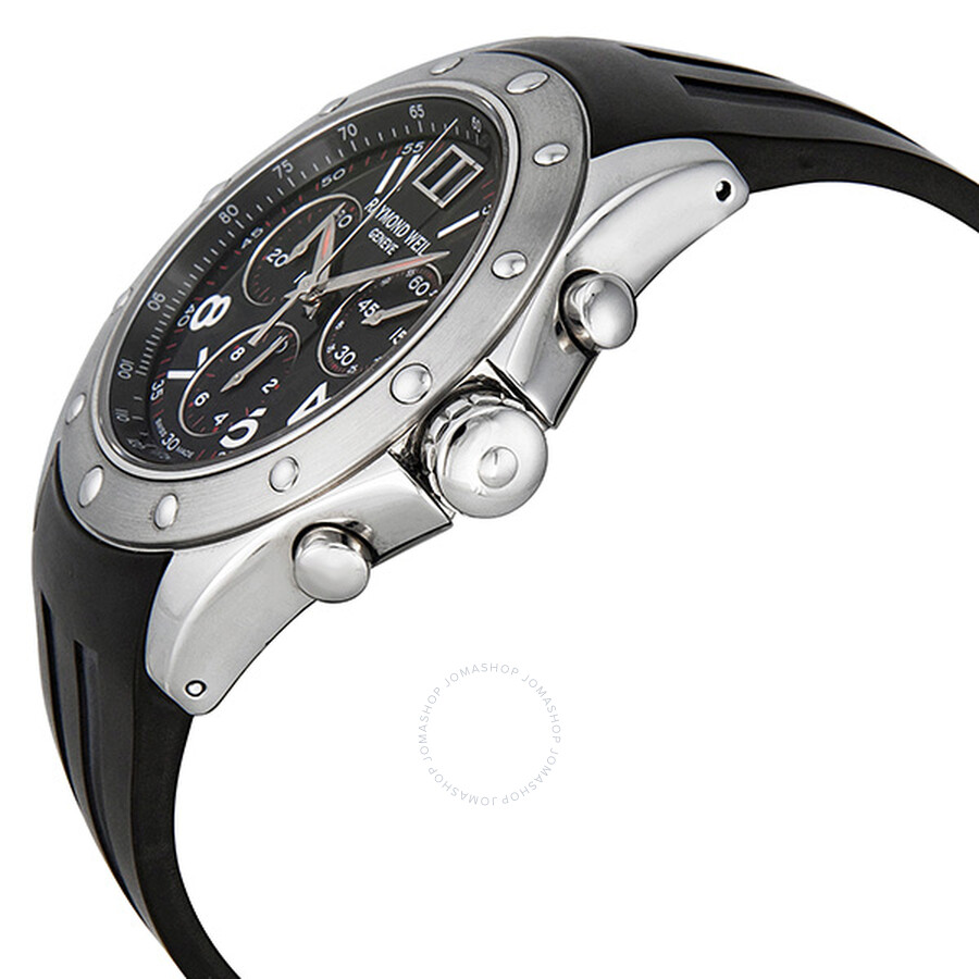 raymond weil tango chronograph black dial men's watch