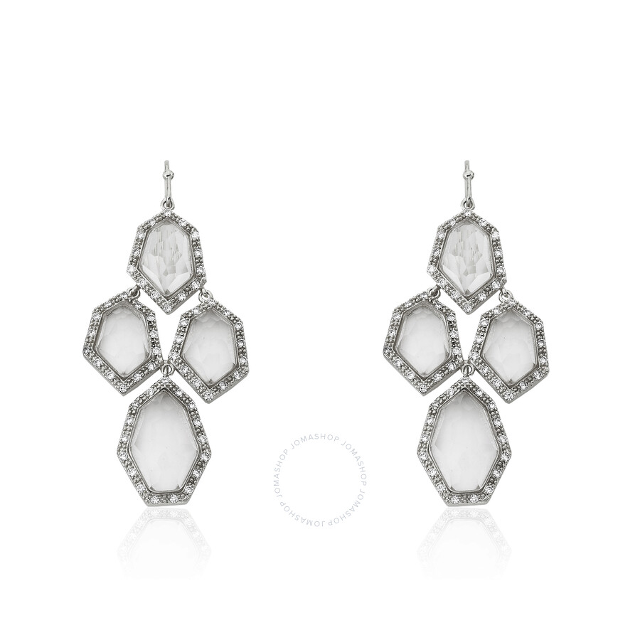 Riccova City Lights Rhodium Plated Cubic Zirconia Faceted Glass Chandelier Earring Brass Rier 50051 748252727343 Las Jewelry Joma Riccova City Lights Rhodium Plated, Rhodium Chandelier Cubic Zirconia Earrings