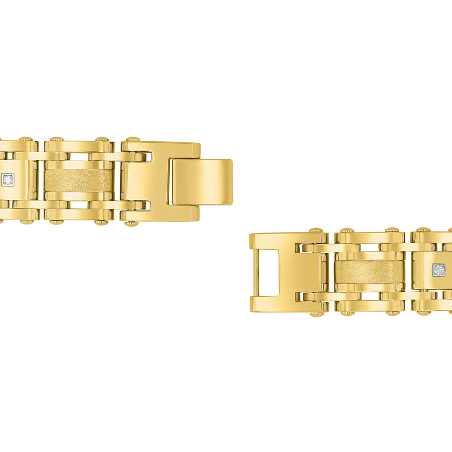 Boutons De Manchette Réversibles En Or Jaune 14k Avec Diamants - Motif Noeud D'amour - Etat Comme Neuf