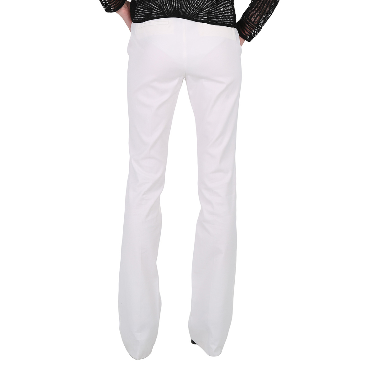 Women'S Chic High-Waisted Flared Trousers, Solid Color, & Viscose Blend, Elastic Waistband, Woven, with Pockets, All-Season Flare Leg Pants
