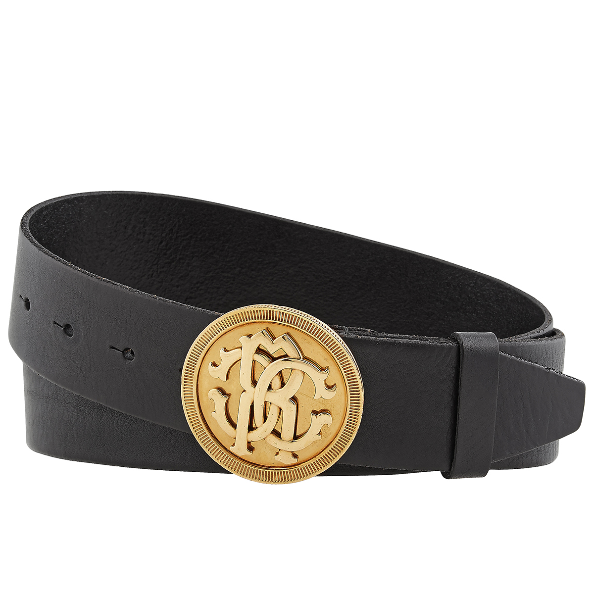 Roberto Cavalli Snake Buckle Belt in Black for Men Lyst