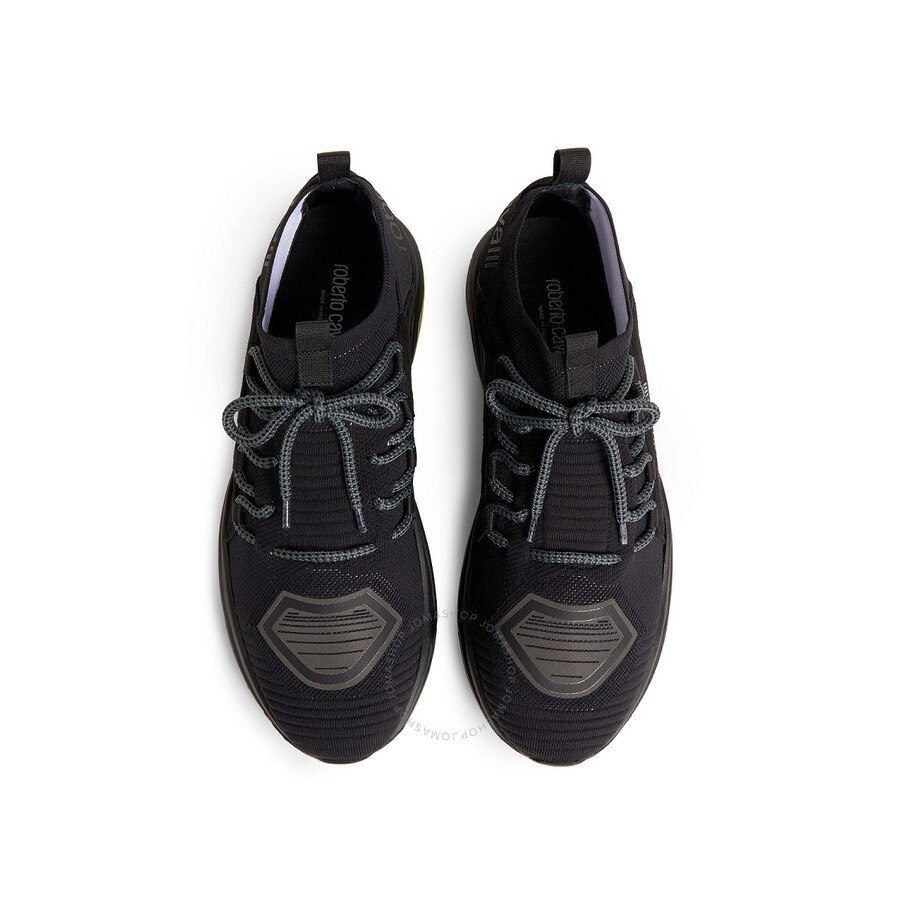 Roberto Cavalli Men's Black Sock Style Low Top Sneakers, Brand Size 40 ( US Size 7 ) HMLZAI