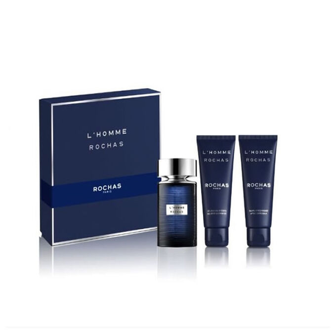 Coffret Cadeau Rochas L'Homme - 3 Produits Pour Homme (parfum, Après-rasage, Etc.)