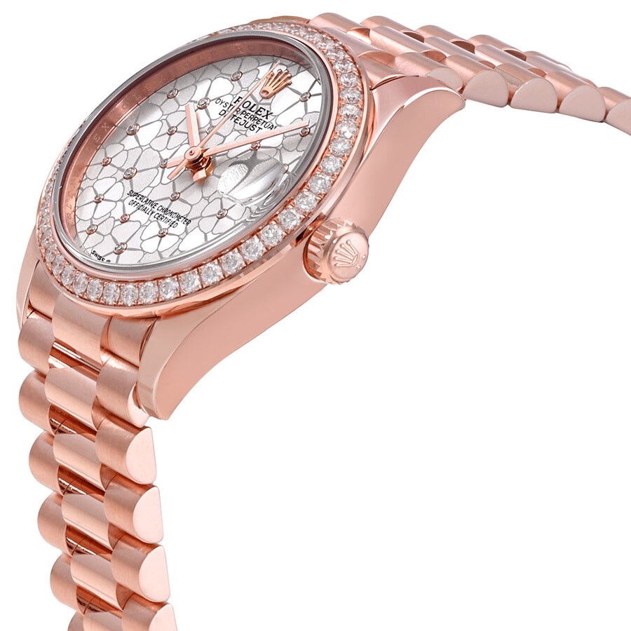 womens rolex with flowers