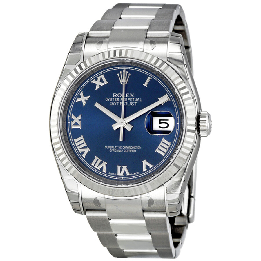 Oyster Perpetual 36 mm Automatic Blue Dial Stainless Steel Bracelet Ladies Watch