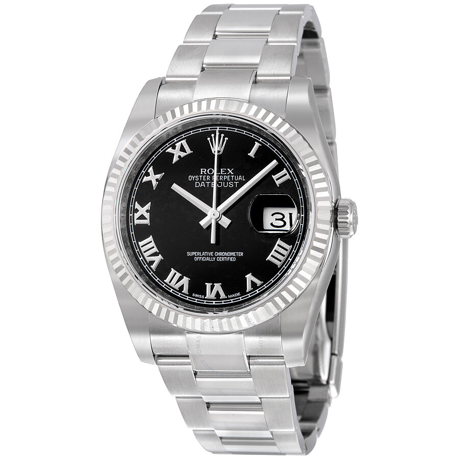 Oyster Perpetual 36 mm Black Dial Stainless Steel Bracelet Automatic Ladies Watch
