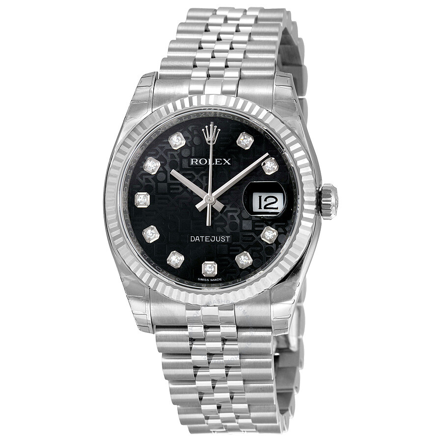 Oyster Perpetual 36 mm Black Dial Stainless Steel Jubilee Bracelet Automatic Men's Watch
