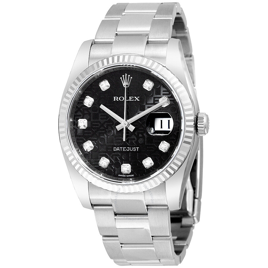 Oyster Perpetual 36 mm Black Dial Stainless Steel Bracelet Automatic Men's Watch