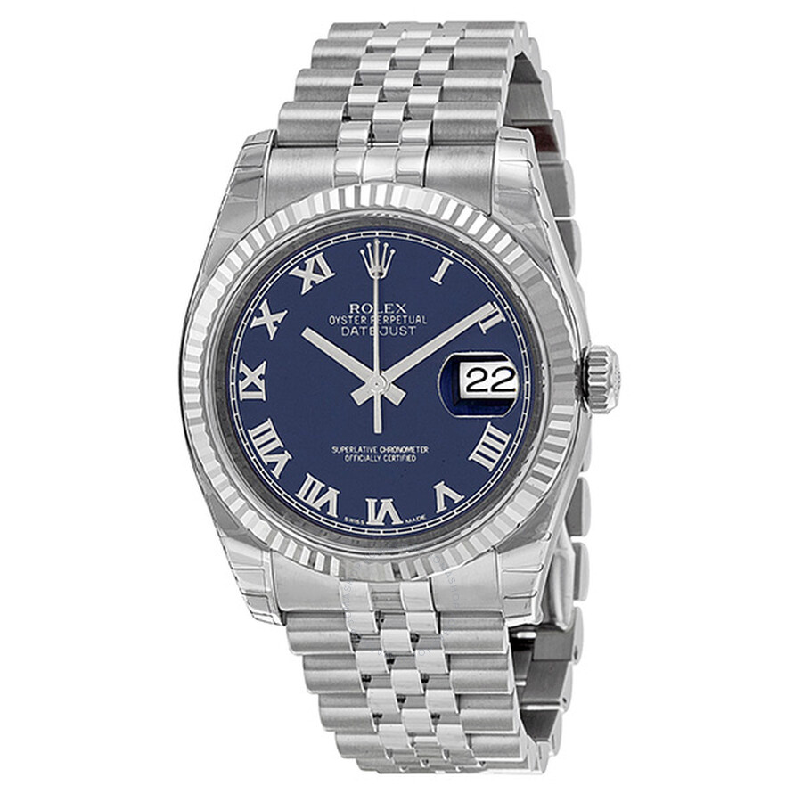 Oyster Perpetual 36 mm Blue Dial Stainless Steel Jubilee Bracelet Automatic Men's Watch 116234BLRJ