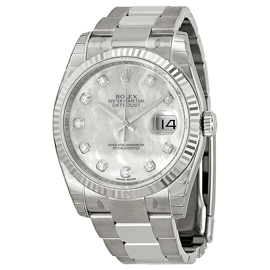 Oyster Perpetual 36 mm Mother of Pearl Dial Stainless Steel Bracelet Automatic Unisex Watch