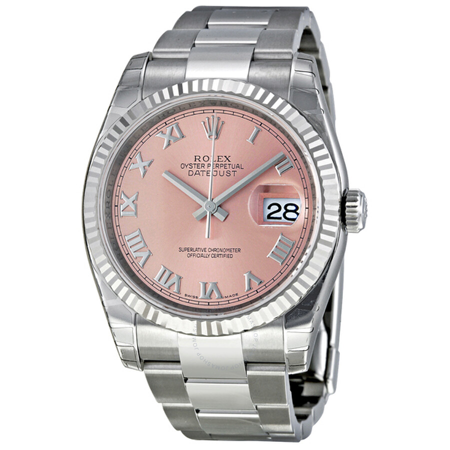 Oyster Perpetual 36 mm Pink Dial Stainless Steel Bracelet Automatic Men's Watch